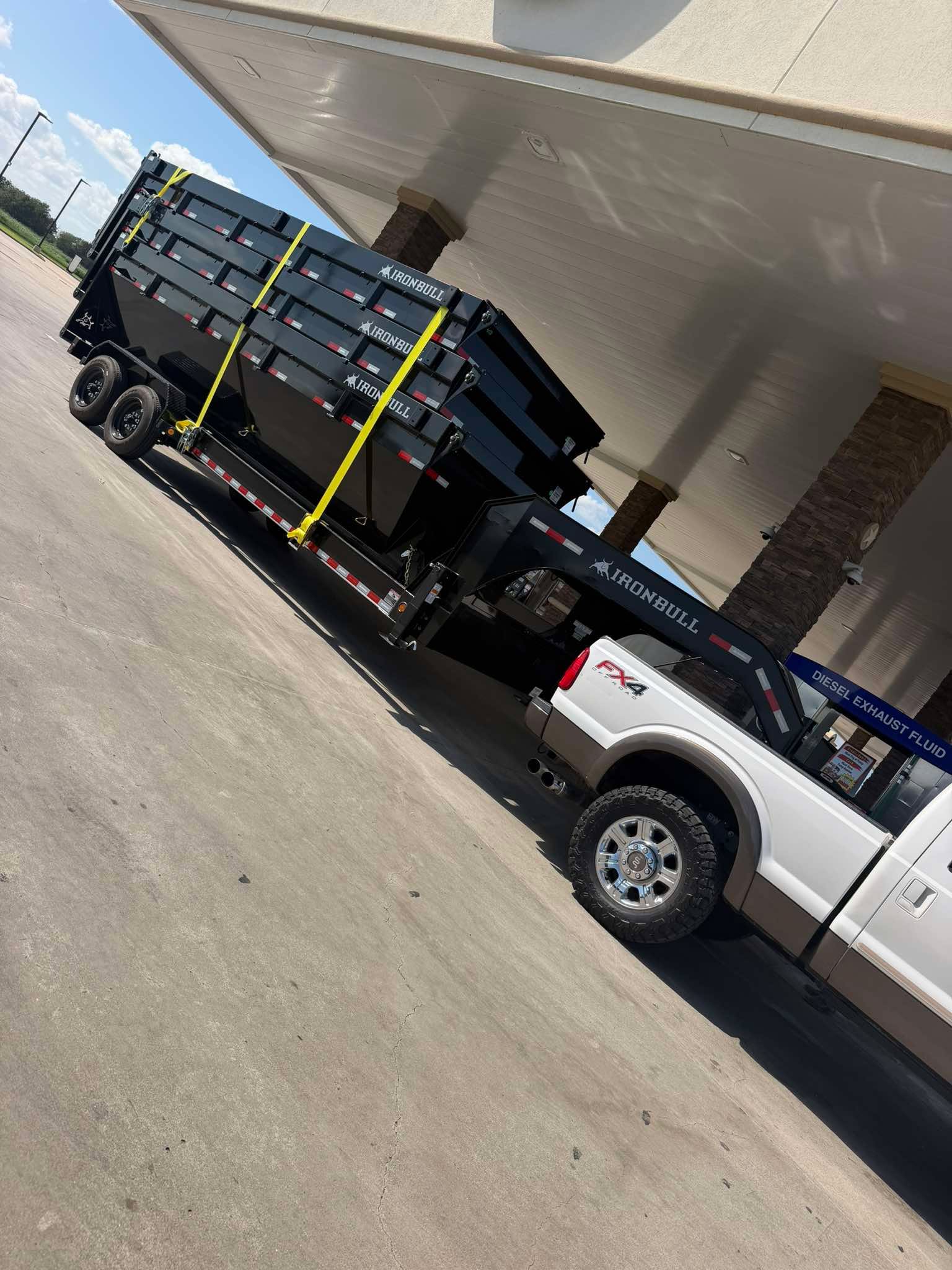 BNRB dump trailer being hauled by truck